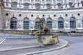 Lion statue at Hofburg palace on Heldenplatz square in Vienna, Austria Royalty Free Stock Photo