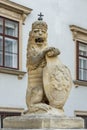Lion statue at Hofburg palace on Heldenplatz square in Vienna, Austria Royalty Free Stock Photo