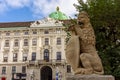 Lion statue at Hofburg palace in Vienna, Austria Royalty Free Stock Photo