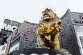 Lion statue at Las Vegas MGM Grand Casino Hotel on the Las Vegas Strip Royalty Free Stock Photo