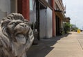 Lion Statue Located in Historic Downtown Granger Texas