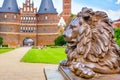 Lion statue. Lubeck, Germany Royalty Free Stock Photo