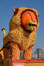 Lion statue made of citrus, Mersin, Turkey