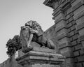 Lion Statue at Mdina Gate Malta Royalty Free Stock Photo