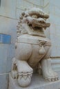 Lion statue, near the headquarters building of the Hongkong Banking Corporation in the city of Hong Kong, china