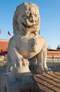 Lion Statue near Tienanmen Gate (The Gate of Heavenly Peace). Be