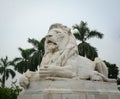 Lion statue at the park in Kolkata, India Royalty Free Stock Photo