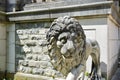 A Lion Statue, Peles Castle, Sinaia, Prahova, Romania Royalty Free Stock Photo