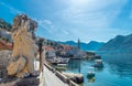 Lion statue in Perast Royalty Free Stock Photo