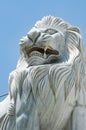 Lion statue at the entrance of Bueng Latthiwan Temple Ayutthaya, Thailand Royalty Free Stock Photo