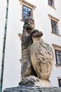 Lion statue at the Royal Palace Hofburg in Vienna. Austria Royalty Free Stock Photo