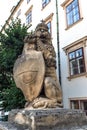 Lion statue at the Royal Palace Hofburg in Vienna. Austria Royalty Free Stock Photo