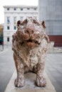 Lion Statue Saint Mark Place Royalty Free Stock Photo