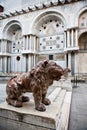 Lion Statue Saint Mark Place Royalty Free Stock Photo