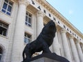 Lion statue in Sophia, Bulgaria