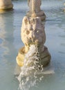 Lion statue spitting water Royalty Free Stock Photo