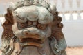 Lion statue, symbol of protection and power in oriental asia