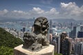 Lion statue at Victoria peak Hong Kong Royalty Free Stock Photo