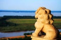 The Lion statue in Zhenjiang Jinshan Temple