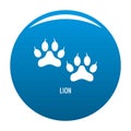Lion step icon blue