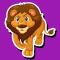 A lion sticker character