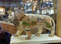 Lion symbol of Jerusalem in the window of the souvenir shop