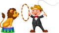 Lion Tamer with lion Royalty Free Stock Photo