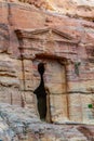 Lion tomb in Petra, Jordan Royalty Free Stock Photo