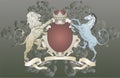 Lion and Unicorn Coat of Arms Royalty Free Stock Photo