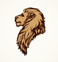 Lion. Vector drawing Royalty Free Stock Photo