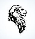 Lion. Vector drawing Royalty Free Stock Photo