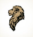 Lion. Vector drawing Royalty Free Stock Photo