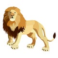 1275 lion, vector illustration, image of a lion, isolate Royalty Free Stock Photo