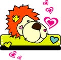 Lion vector love illustration