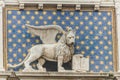 Lion at Venice clock tower. Royalty Free Stock Photo
