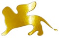 Lion of Venice Film Festival, gold metallic style logo, editorial