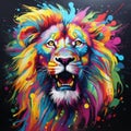 Lion Very Happy Color Full