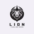 Lion viking logo design.