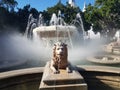 Lion water fountain in Ponce, Puerto Rico