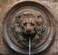 Lion water well stone sculpture