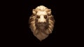 Lion White Cream Bone Color Statue