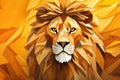 lion wildlife animal paper art AI generated