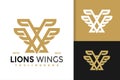 The Lion Wing Elagant Modern Logo Design Vector Template