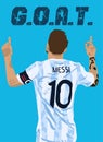 Lionel Messi Era Messi 2023 illustration, vector Messi sticker