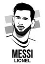 Lionel Messi Line Art