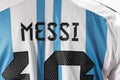 Lionel Messi Name On Argentina Football Kit for Messi Last Match Against France