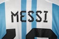 Lionel Messi Name On Argentina Football Kit for Messi Last Match Against France