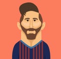 Lionel Messi vector portrait Royalty Free Stock Photo