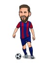 Caricature of Lionel Messi, Barcelona FC