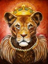 Lioness queen art painting